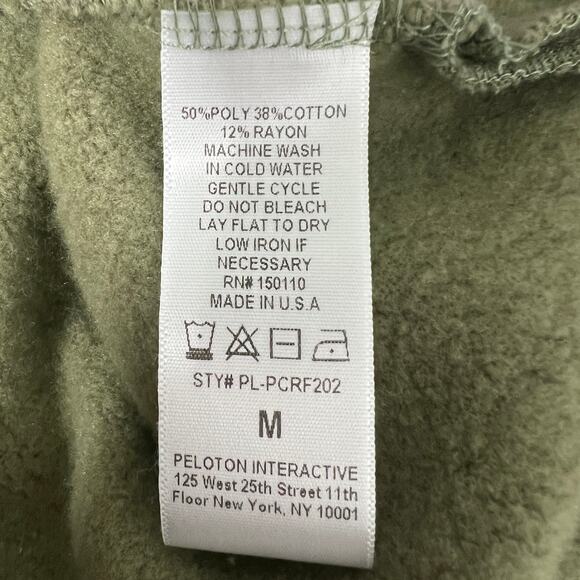 Peloton Turtle Neck Women's Long Sleeve Sweatshirt Size Medium Olive Green - Picture 9 of 11